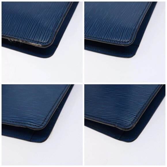 LOUIS VUITTON Epi Montaigne 27 Clutch Bag Blue M52655 LV Auth 135873 - Picture 16 of 16